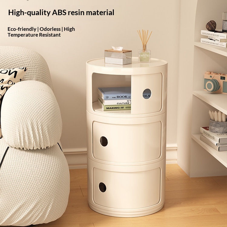Cylindrical Bedside Living Room Multi-tiered Bedroom Storage Cabinet