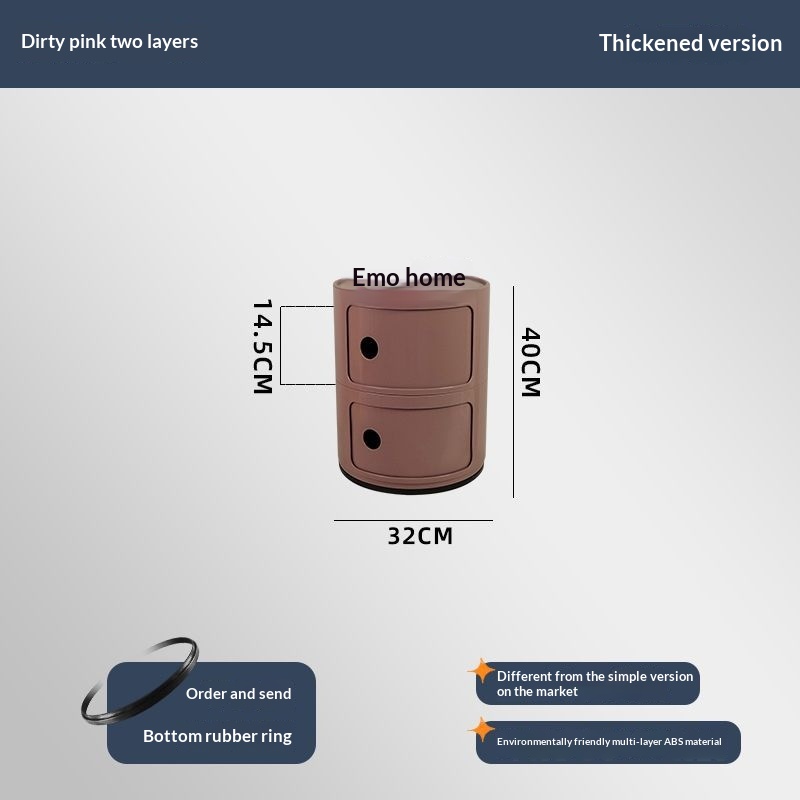 Cylindrical Bedside Living Room Multi-tiered Bedroom Storage Cabinet 8