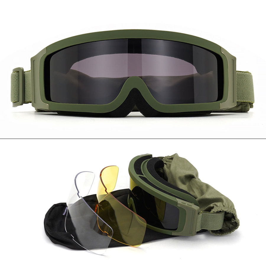 Anti Fog Tactical Anti Explosion Shooting Glasses Can Be Worn For Myopia