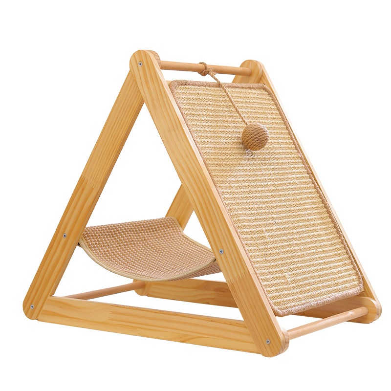 All-in-one Wear-resistant Lint-free Solid Wood Cat Tree