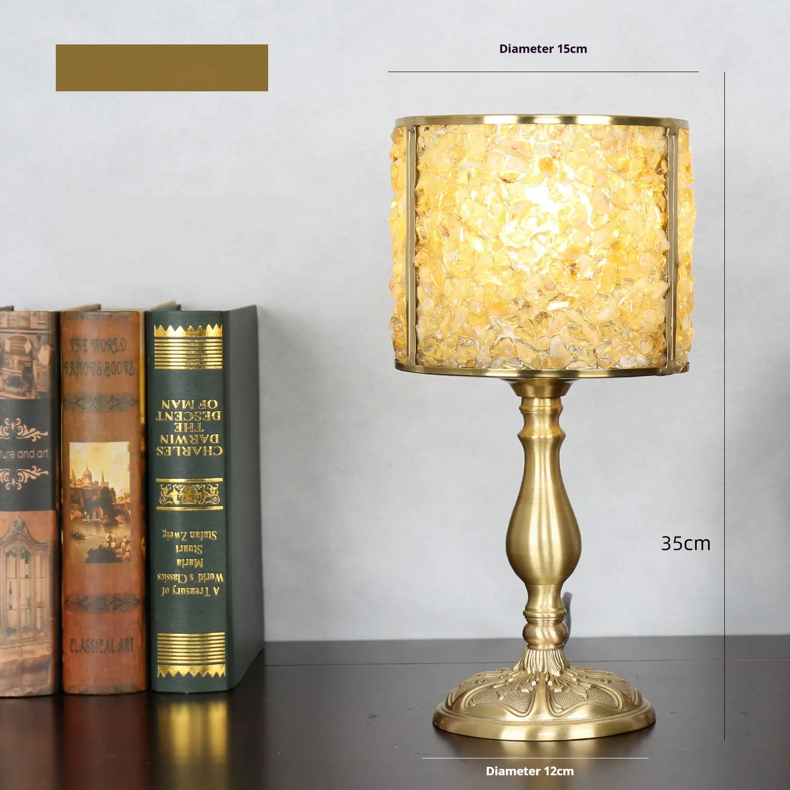 Nordic-style Guesthouse Bedroomstudy Decorative Table Lamp With A Minimalist Amethyst Design