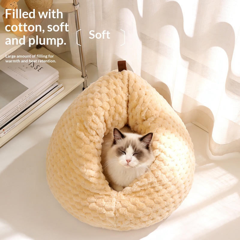 Creative Cartoon Thickened Warm Pet Bed For Winter