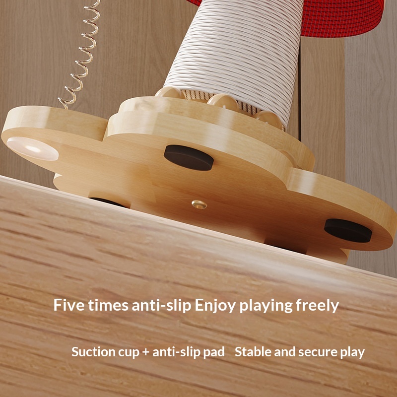 Durable Solid-wood Turntable Cat Teaser Wand Pet Supplies For Cats