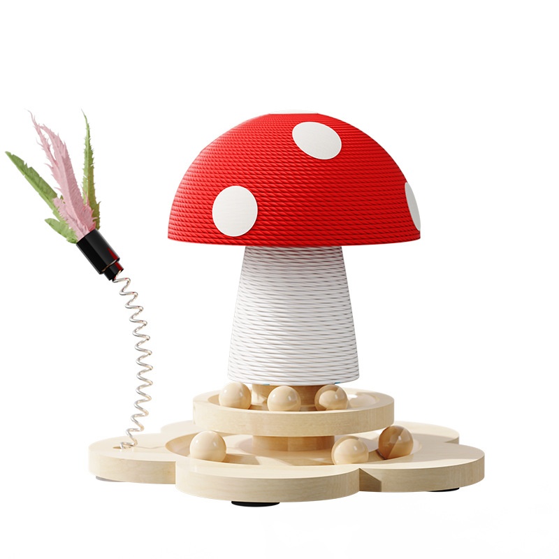 Durable Solid-wood Turntable Cat Teaser Wand Pet Supplies For Cats