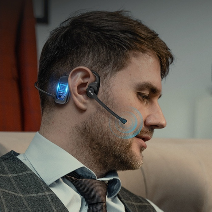 Open-ear Bone Conduction Bluetooth Noise-canceling Headphones