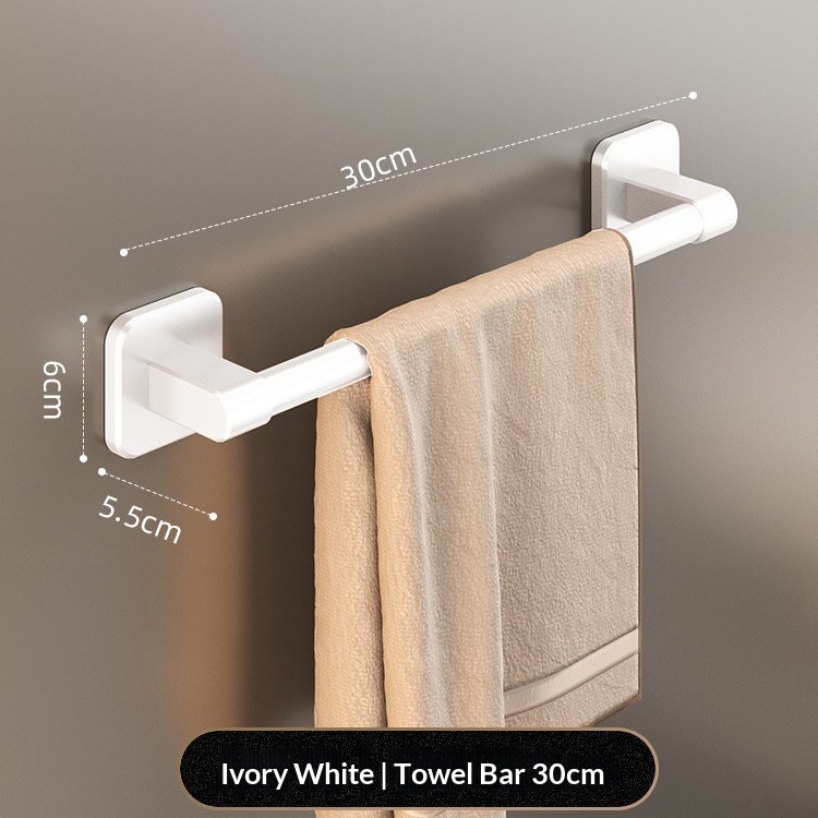 Punch-free Towel Bar Wall-mounted Shelf For The Bathroom Or Washroom 13