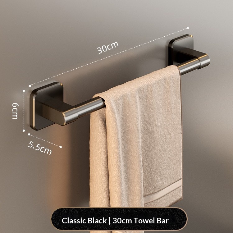 Punch-free Towel Bar Wall-mounted Shelf For The Bathroom Or Washroom 8
