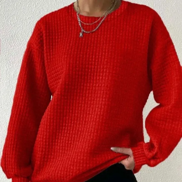 Fashionable Crew neck Sweatshirt With Long Sleeves For Fall And Winter G7Z4645 Color S - Shop at LoveMi