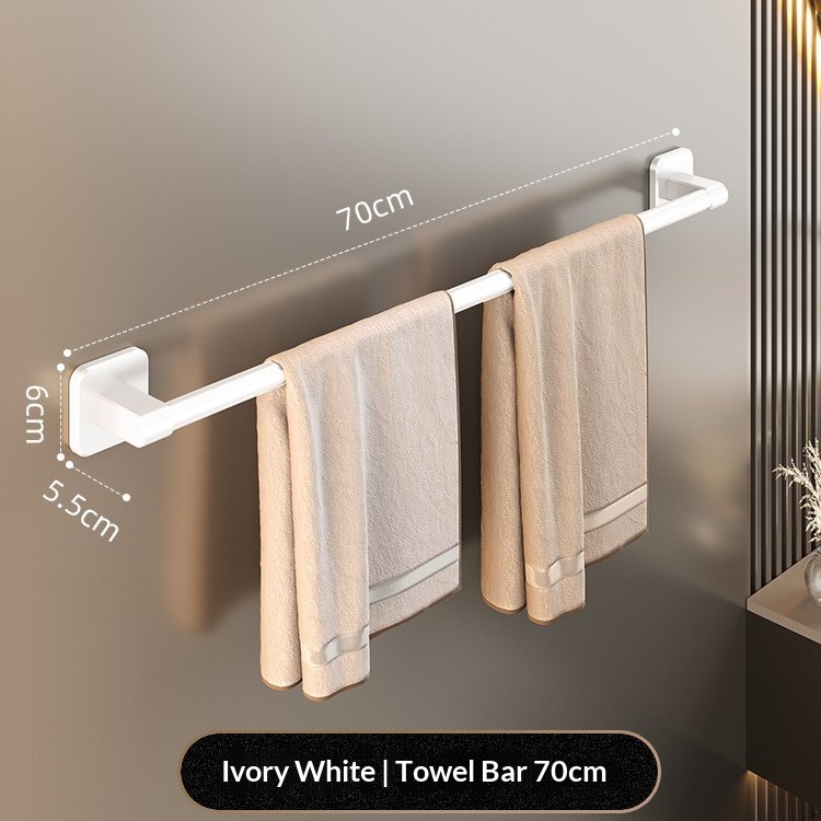 Punch-free Towel Bar Wall-mounted Shelf For The Bathroom Or Washroom 17