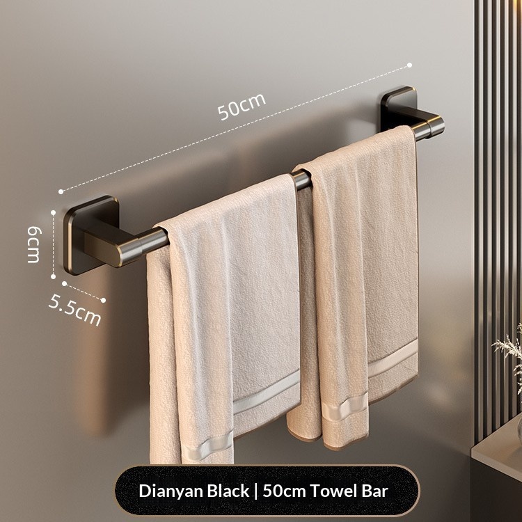 Punch-free Towel Bar Wall-mounted Shelf For The Bathroom Or Washroom 10