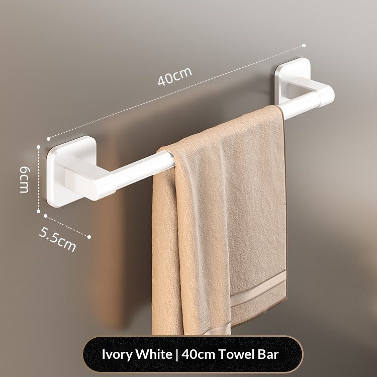 Punch-free Towel Bar Wall-mounted Shelf For The Bathroom Or Washroom 14