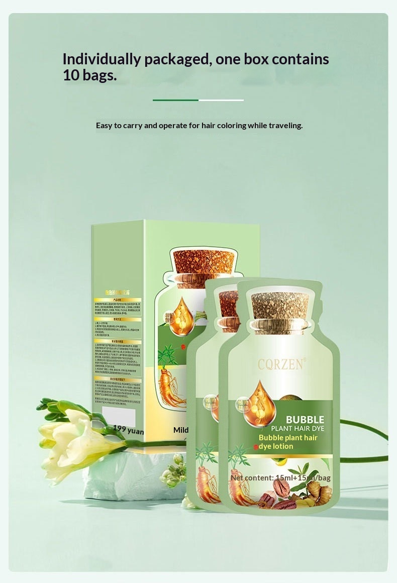 Plant-based Bubble Hair Dyeyour Own DIY Hair Coloring Cream 3