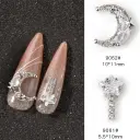 Silver Zircon Bow Nail Art Accessories view 9