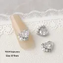Silver Zircon Bow Nail Art Accessories view 12