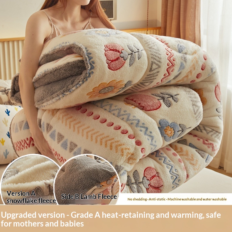 Winter Fleece-lined Milk Velvet Comforter