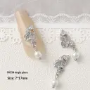 Silver Zircon Bow Nail Art Accessories view 20