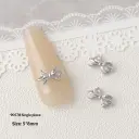 Silver Zircon Bow Nail Art Accessories view 21