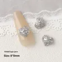 Silver Zircon Bow Nail Art Accessories view 29