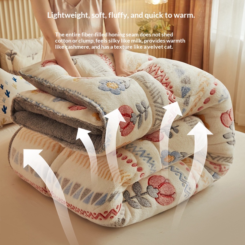 Winter Fleece-lined Milk Velvet Comforter