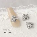 Silver Zircon Bow Nail Art Accessories view 18