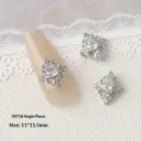 Silver Zircon Bow Nail Art Accessories view 16