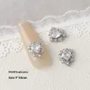Silver Zircon Bow Nail Art Accessories view 17