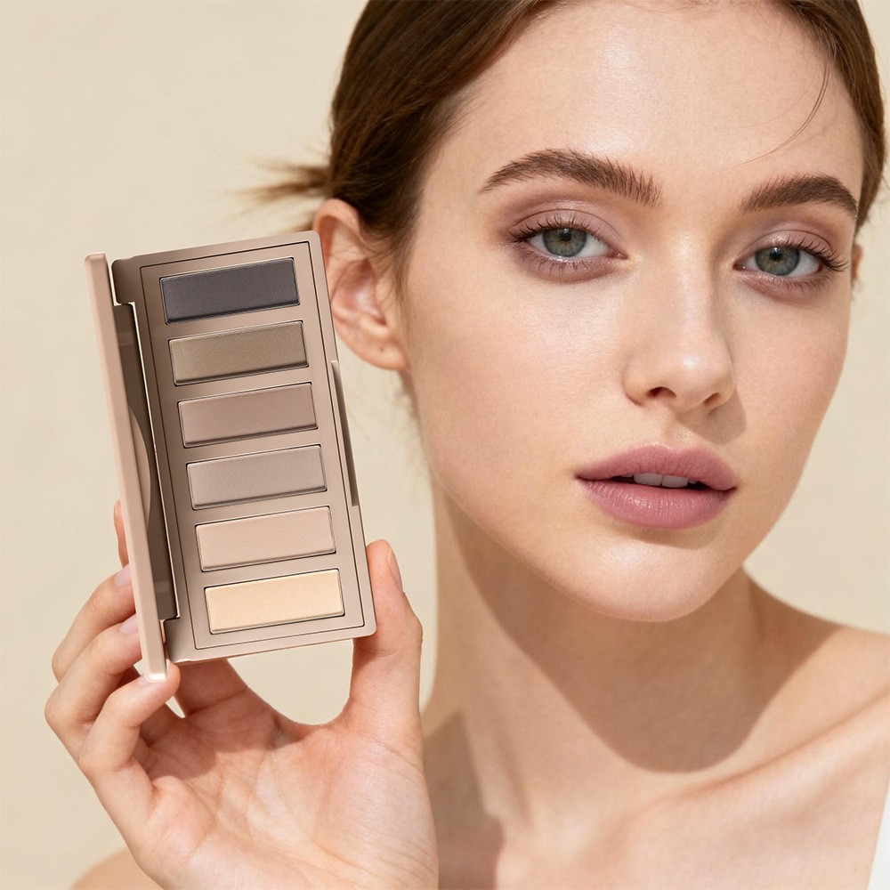 Six-Color Mini Matte Taupe Eyeshadow Palette