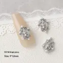 Silver Zircon Bow Nail Art Accessories view 28