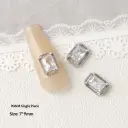 Silver Zircon Bow Nail Art Accessories view 19