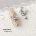 Silver Zircon Bow Nail Art Accessories view 22
