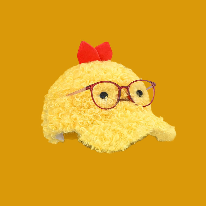 Cute Cartoon Plush Baseball Cap For Women AutumnWinter Style