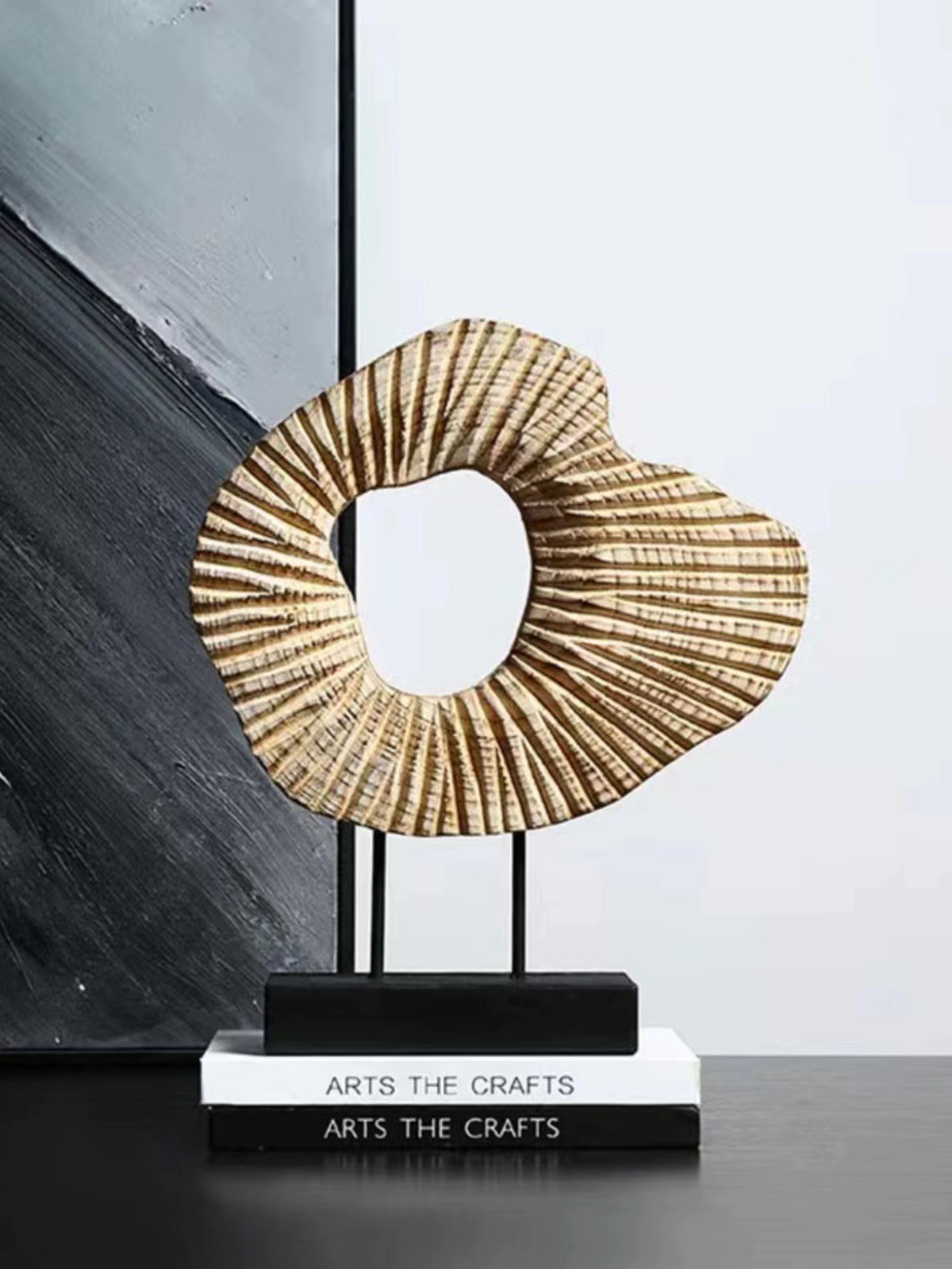 Modern Art Geometrically Distorted Yellow Resin - Image 4