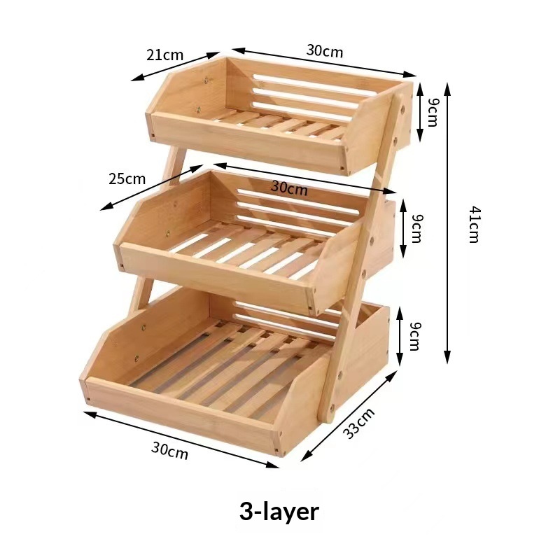 Portable Multi-tier Kitchen Vegetable And Fruit Rack 5