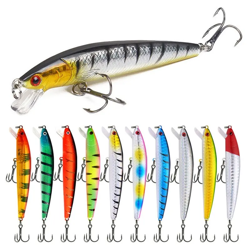 Lure Minnow With Rattling Beads Floating Plastic