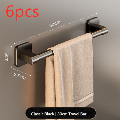 Punch-free Towel Bar Wall-mounted Shelf For The Bathroom Or Washroom 19