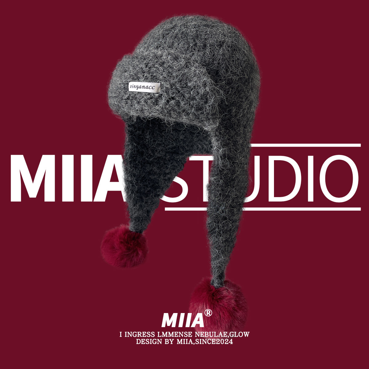 Pure-color Versatile Warm Ear-protecting Knit Beanie That Flatters Larger Head Sizes And Enhances Facial Features