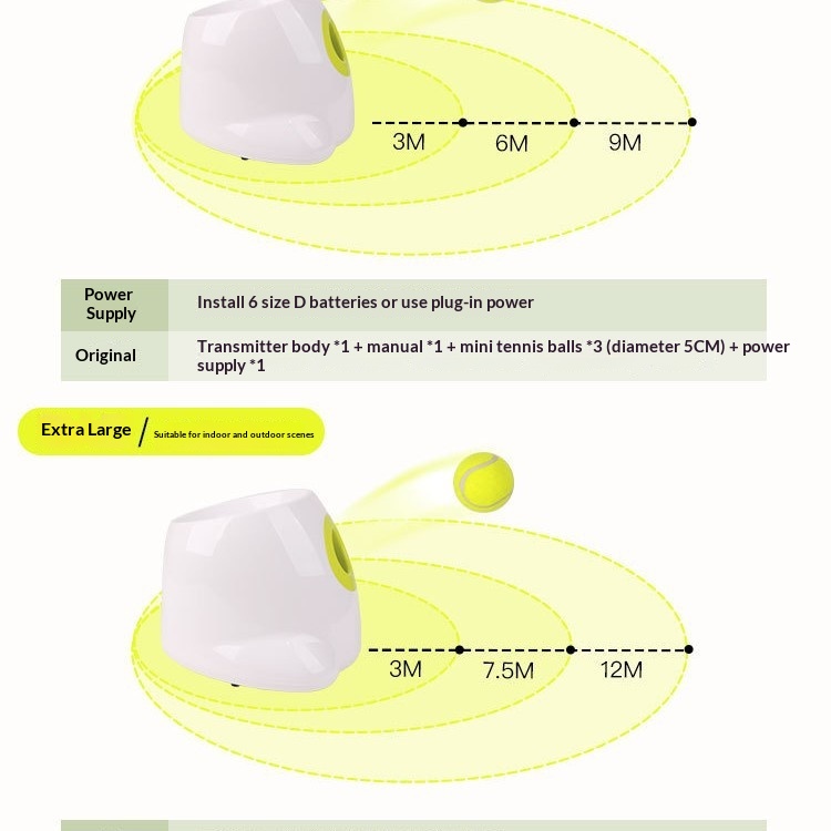 Dog Toy Tennis Ball Pet Ball-Throwing Automatic Launcher