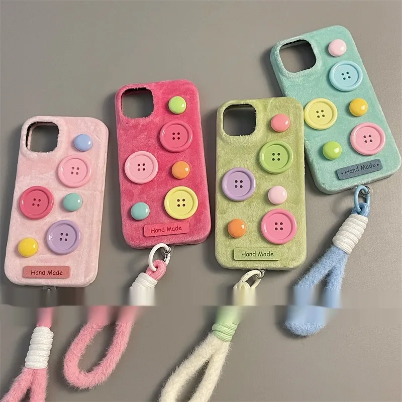 Velvet Colorful Buttons for Stylish Phone Cases