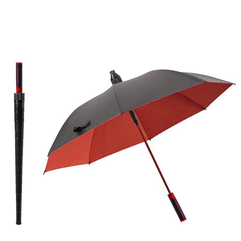 Non-wet Car Straight-rod Wind-resistant Black Tape Long-handle Advertising Umbrella 3