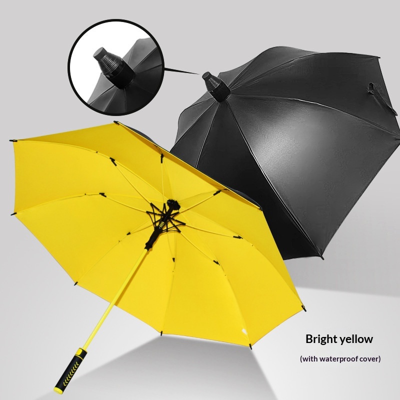 Non-wet Car Straight-rod Wind-resistant Black Tape Long-handle Advertising Umbrella 8