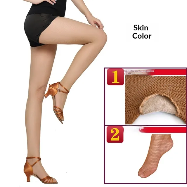 Professional Latin Dance Competition Socks Pantyhose For Slimming Legs Skin Color Adult - Shop at LoveMi