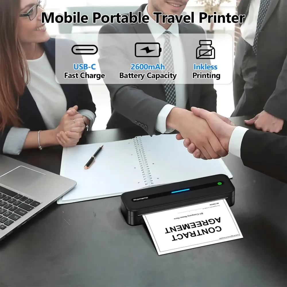 M835 Thermal A4 Mini Office Portable Bluetooth Inkless Printer