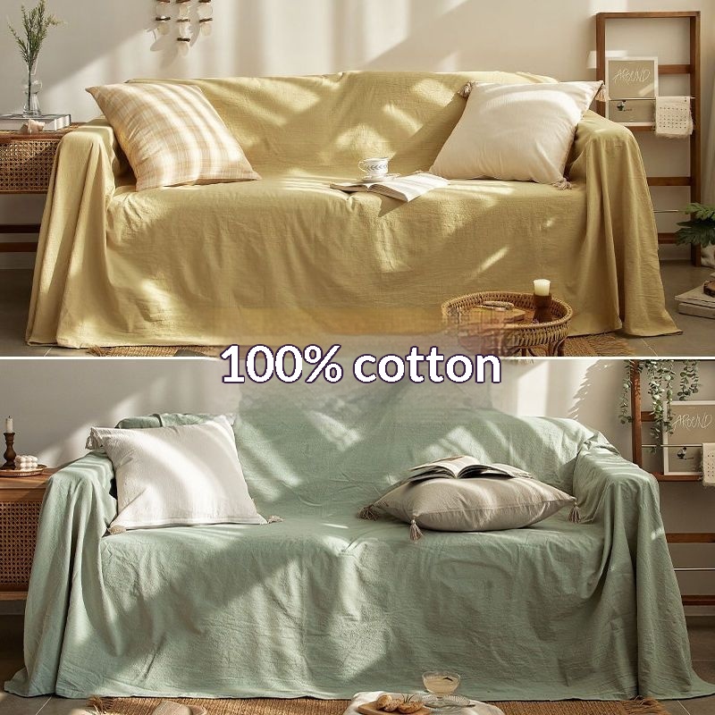 Instagram-inspired Sofa Cover In Yellow Pink And Greenfully Covering And Cat-claw Resistant