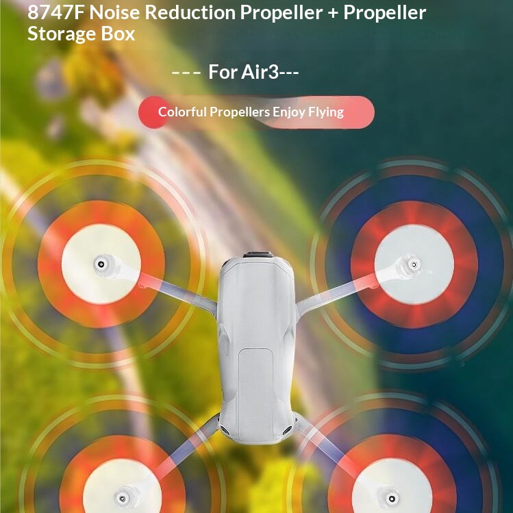 8747F Silent Noise-Reducing Propeller Accessories Compatible With DJI Air 3S3 - Image 1