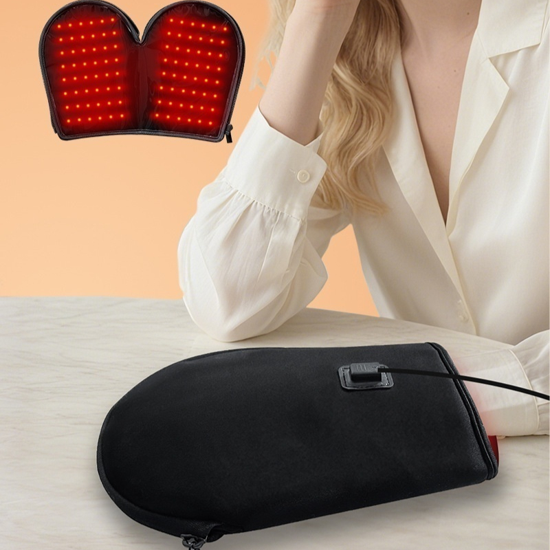 Portable Palm-Sized Red Light Heating Glove Massager