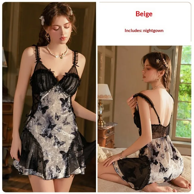 Lace Ruffles With A Gathered Design Padded Cups And Velvet Print Beige - Shop at LoveMi