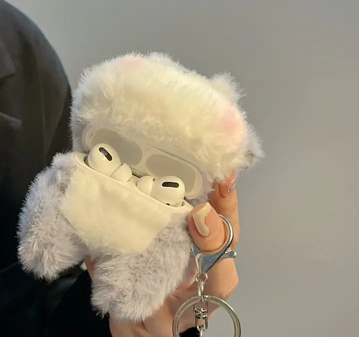 Cute Plush Little Puppy Earphone Case For Fall And Winter