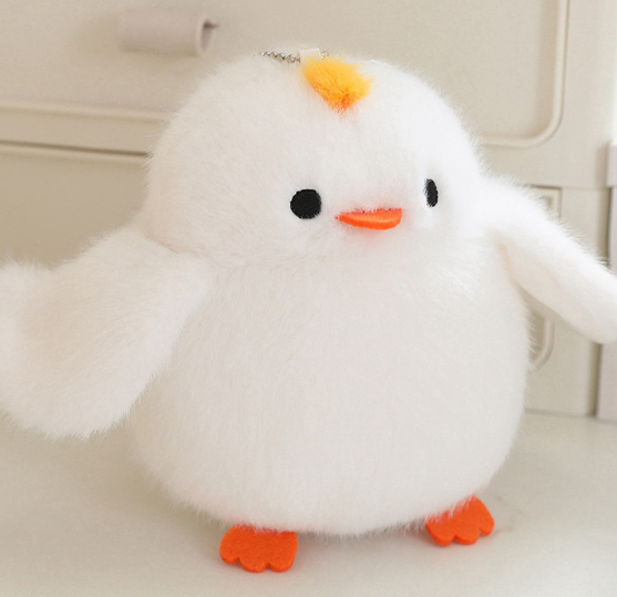 Cartoon Parrot Plush Toy Pendant For Girls Bags And Keychains