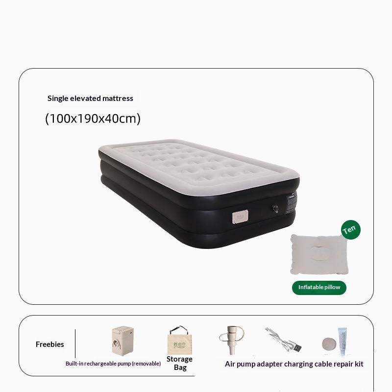 Thickened Outdoor 2-in-1 Inflatable Bed With Built-in Pump For Inflation And Deflation 5