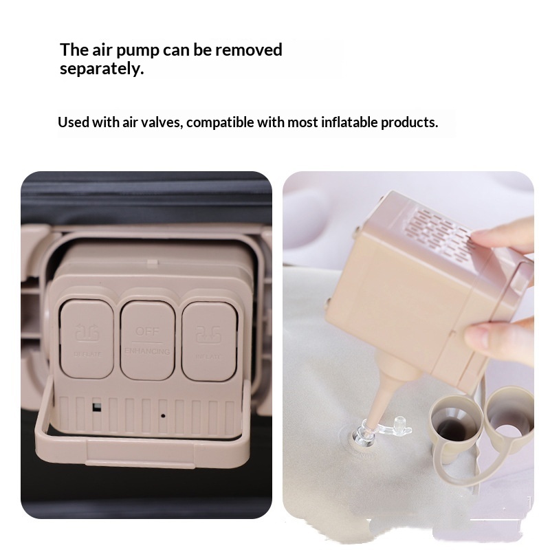 Thickened Outdoor 2-in-1 Inflatable Bed With Built-in Pump For Inflation And Deflation 4